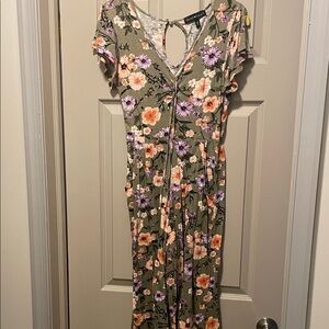 Floral Capri Jumpsuit